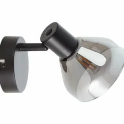 Suspension Verre Fumé-Luminaires Brilliant Spot Brilliant Reflekt Noir, 1 lumière