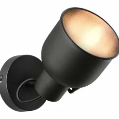 Lampes Industrielles-Luminaires Brilliant Spot Brilliant Rolet Noir, 1 lumière