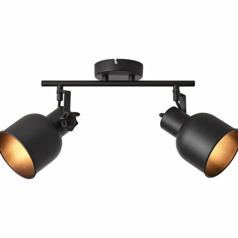 Lampes Industrielles-Luminaires Brilliant Spot Brilliant Rolet Noir, 2 lumières