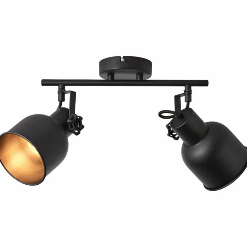 Lampes Industrielles-Luminaires Brilliant Spot Brilliant Rolet Noir, 2 lumières