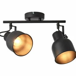 Lampes Industrielles-Luminaires Brilliant Spot Brilliant Rolet Noir, 2 lumières