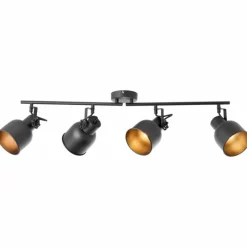 Luminaires Brilliant Spot Brilliant Rolet Noir, 4 lumières* Spots Et Projecteurs