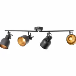 Luminaires Brilliant Spot Brilliant Rolet Noir, 4 lumières* Spots Et Projecteurs