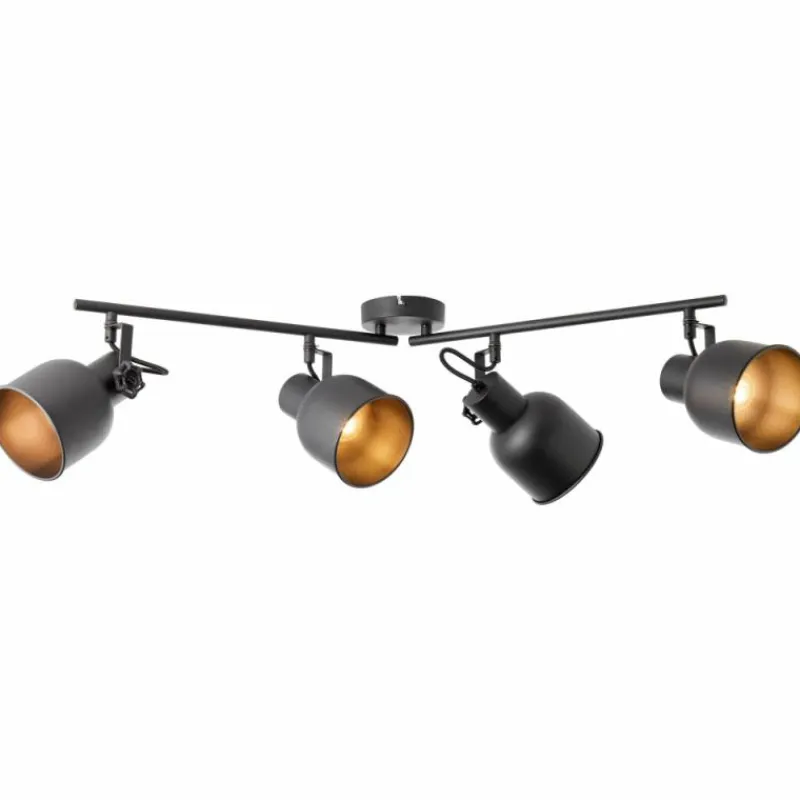 Luminaires Brilliant Spot Brilliant Rolet Noir, 4 lumières* Spots Et Projecteurs