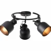 Lampes Industrielles-Luminaires Brilliant Spot Brilliant Rolet Noir, 3 lumières