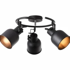 Lampes Industrielles-Luminaires Brilliant Spot Brilliant Rolet Noir, 3 lumières