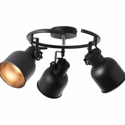 Lampes Industrielles-Luminaires Brilliant Spot Brilliant Rolet Noir, 3 lumières
