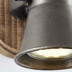 Luminaires Rustiques-Luminaires Brilliant Spot Brilliant Seed Bois foncé, Noir, 1 lumière