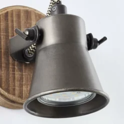 Luminaires Rustiques-Luminaires Brilliant Spot Brilliant Seed Bois foncé, Noir, 1 lumière