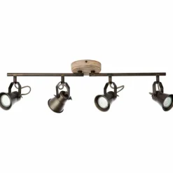 Luminaires Rustiques-Luminaires Brilliant Spot Brilliant Seed Bois foncé, Noir, 4 lumières