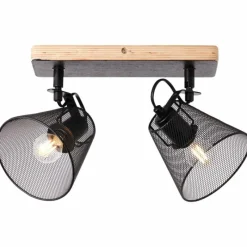 Luminaires Scandinaves-Luminaires Brilliant Spot Brilliant Whole Bois foncé, Noir, 2 lumières