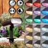 hofstein Spot de jardin Usmagama Solar LED Noir, 1 lumière, Détecteur de mouvement, Changeur de couleurs