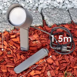 hofstein Spot de jardin Apenrader LED Anthracite, 1 lumière