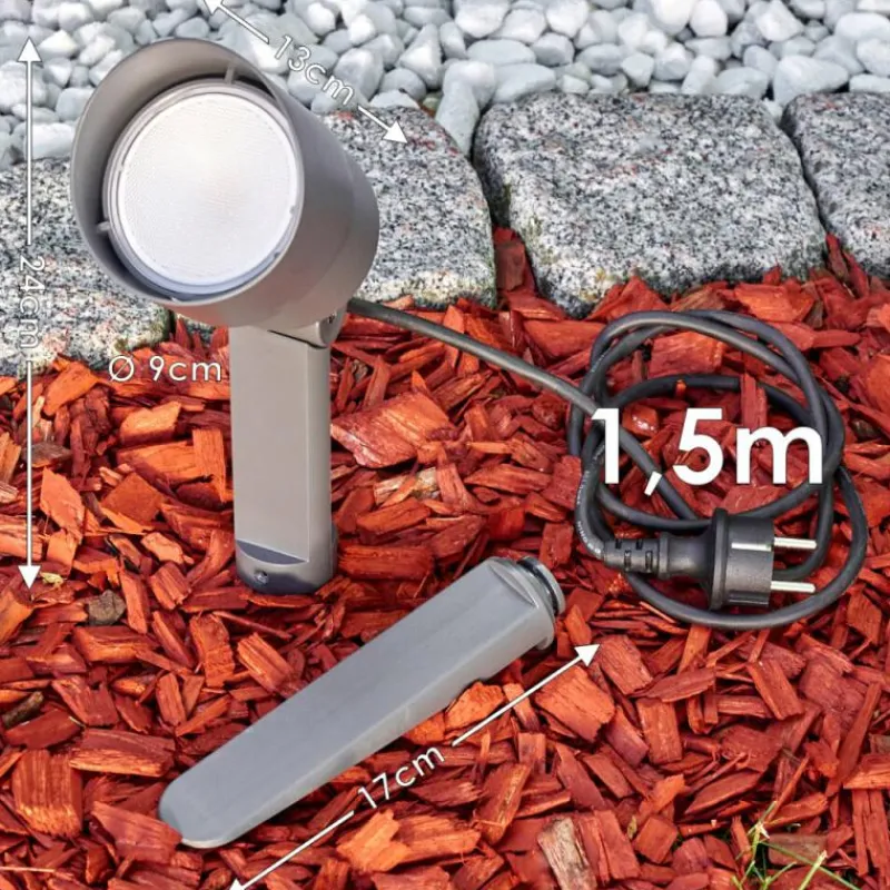 hofstein Spot de jardin Apenrader LED Anthracite, 1 lumière