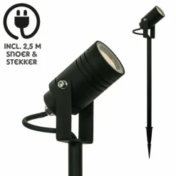 KS Verlichting Spot de jardin Beamy Noir, 1 lumière