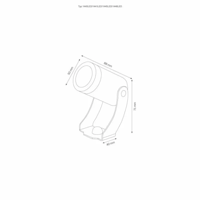 Luminaires LCD Spot de jardin LCD 1446 LED Bronze, 1 lumière