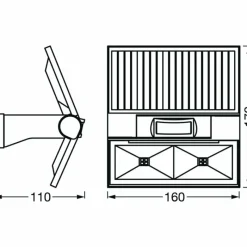 Luminaires Ledvance Spot de jardin LEDVANCE ENDURA Gris, 1 lumière, Détecteur de mouvement