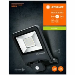 Luminaires Ledvance Spot de jardin LEDVANCE ENDURA® Gris, 1 lumière, Détecteur de mouvement