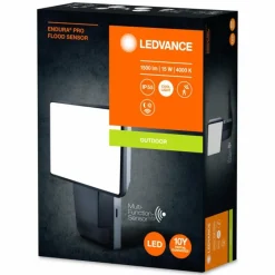 Luminaires Ledvance Spot de jardin LEDVANCE ENDURA® Gris, 1 lumière, Détecteur de mouvement