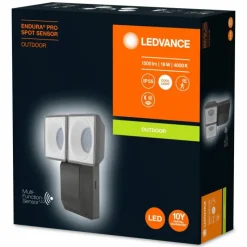 Luminaires Ledvance Spot de jardin LEDVANCE ENDURA® Gris, 1 lumière, Détecteur de mouvement
