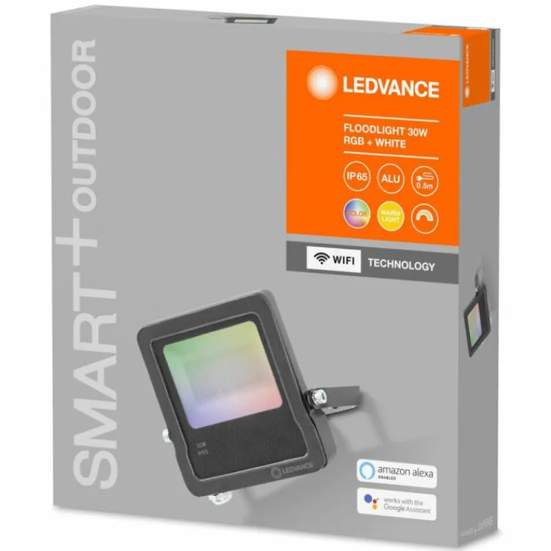 Luminaires Ledvance Spot de jardin LEDVANCE SMART+ Gris, 1 lumière, Changeur de couleurs