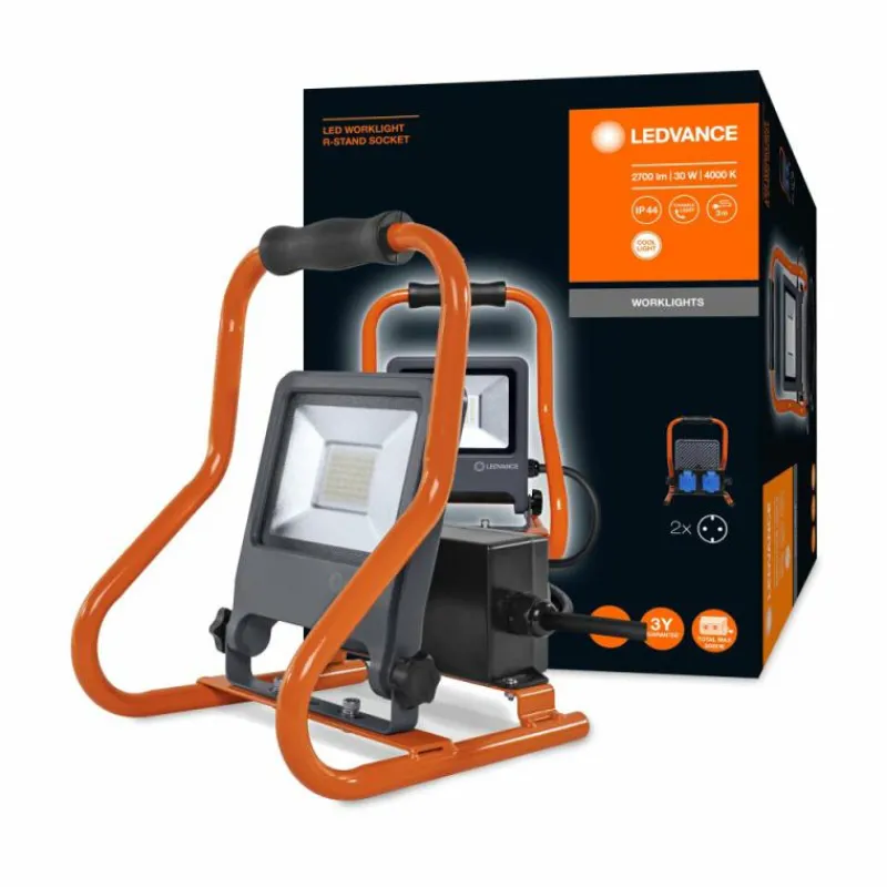 Luminaires Ledvance Spot de jardin LEDVANCE WORKLIGHTS Gris, Orange, 1 lumière