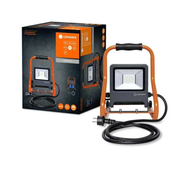 Luminaires Ledvance Spot de jardin LEDVANCE WORKLIGHTS Gris, Orange, 1 lumière