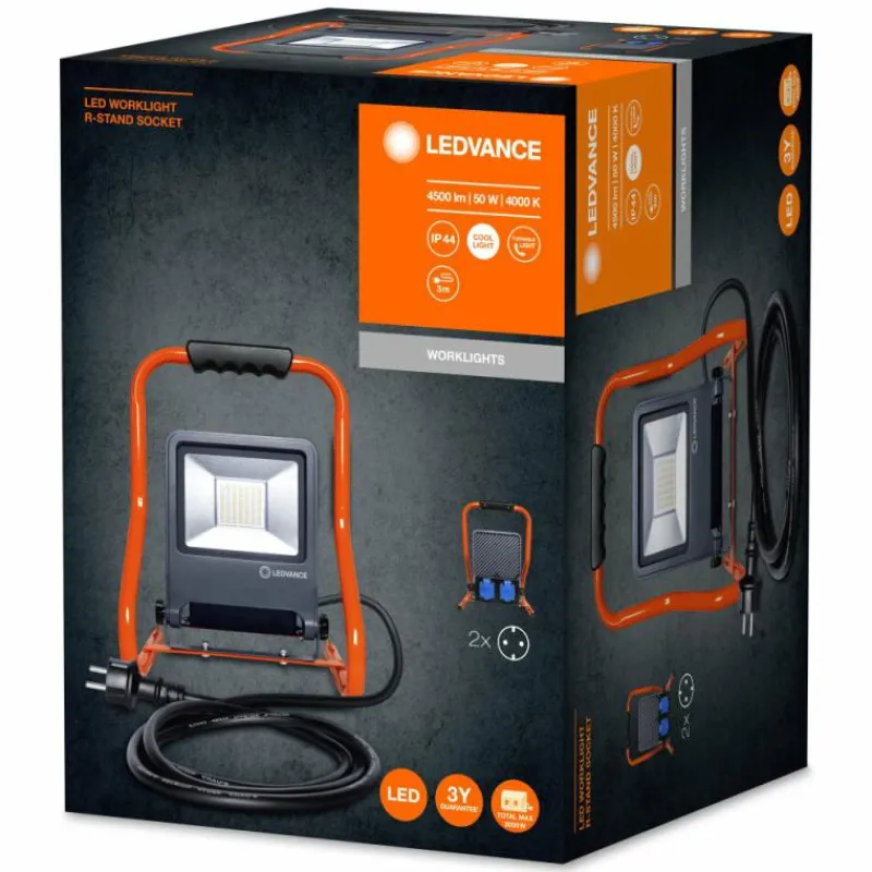 Luminaires Ledvance Spot de jardin LEDVANCE WORKLIGHTS Gris, Orange, 1 lumière