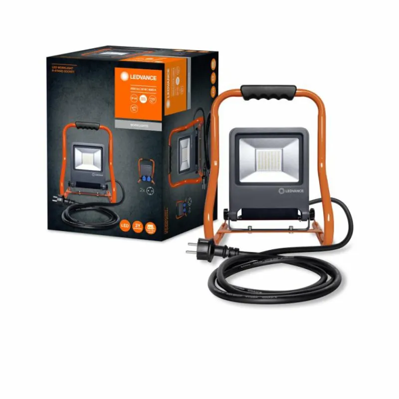 Luminaires Ledvance Spot de jardin LEDVANCE WORKLIGHTS Gris, Orange, 1 lumière