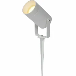 Luminaires Lucide Spot de jardin Lucide TAYLOR Blanc, 1 lumière, Détecteur de mouvement