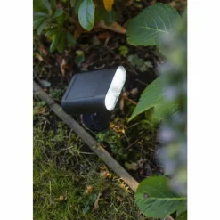 Luminaires Lutec Spot de jardin Lutec GINBO LED Noir, 1 lumière, Détecteur de mouvement, Changeur de couleurs