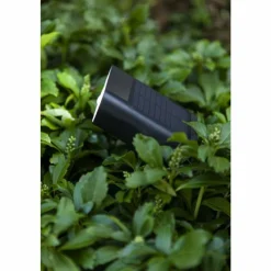 Luminaires Lutec Spot de jardin Lutec GINBO LED Noir, 1 lumière, Détecteur de mouvement, Changeur de couleurs