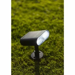 Luminaires Lutec Spot de jardin Lutec GINBO LED Noir, 1 lumière, Détecteur de mouvement, Changeur de couleurs