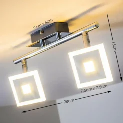 hofstein Spot de plafond Baramita LED Chrome, 2 lumières* Spots Et Projecteurs