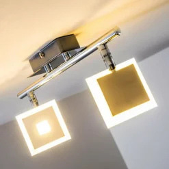 hofstein Spot de plafond Baramita LED Chrome, 2 lumières* Spots Et Projecteurs