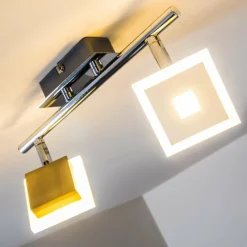 hofstein Spot de plafond Baramita LED Chrome, 2 lumières* Spots Et Projecteurs