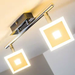 hofstein Spot de plafond Baramita LED Chrome, 2 lumières* Spots Et Projecteurs