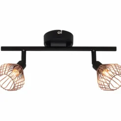 Luminaires Brilliant Spot de plafond Brilliant Dalma Noir, 2 lumières* Plafonniers