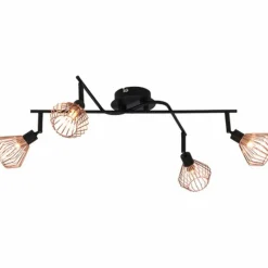 Luminaires Brilliant Spot de plafond Brilliant Dalma Noir, 4 lumières* Suspensions