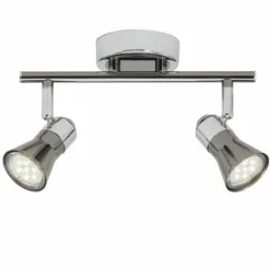 Luminaires Brilliant Spot de plafond Brilliant Jupp LED Chrome, Noir, 2 lumières* Éclairage Led