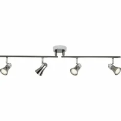 Luminaires Brilliant Spot de plafond Brilliant Jupp LED Chrome, Noir, 4 lumières* Éclairage Led