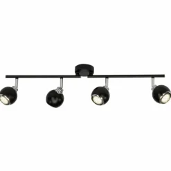 Luminaires Brilliant Spot de plafond Brilliant Ina LED Chrome, Noir, 4 lumières* Spots Et Projecteurs