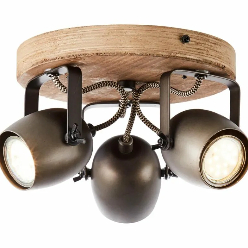 Lampes Vintages & Rétros-Luminaires Brilliant Spot de plafond Brilliant Tool Noir, 3 lumières