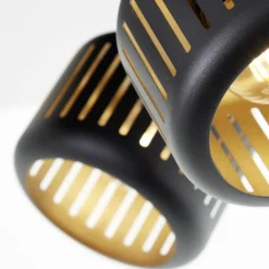 Lampes Dorées-Luminaires Brilliant Spot de plafond Brilliant Tyas Noir, 4 lumières