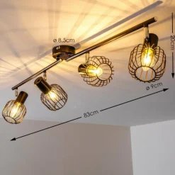 hofstein Spot de plafond Cancun Brun, 4 lumières