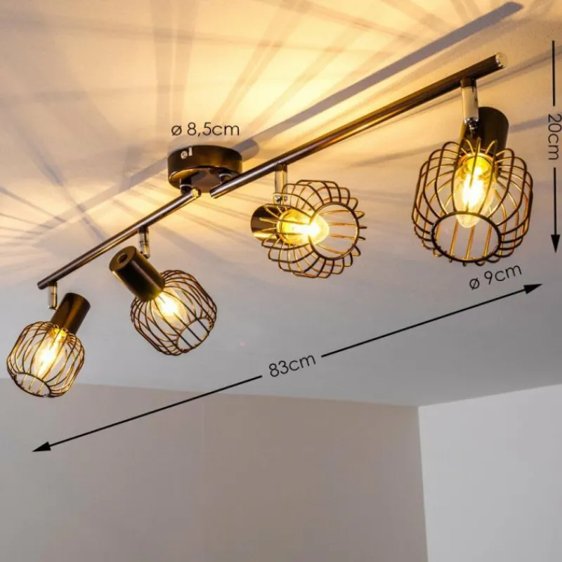 hofstein Spot de plafond Cancun Brun, 4 lumières