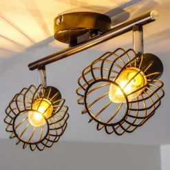 hofstein Spot de plafond Cancun Brun, 2 lumières* Spots Et Projecteurs