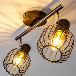 hofstein Spot de plafond Cancun Brun, 2 lumières* Spots Et Projecteurs