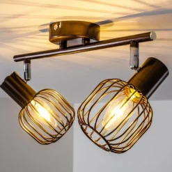 hofstein Spot de plafond Cancun Brun, 2 lumières* Spots Et Projecteurs