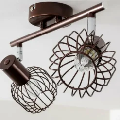 hofstein Spot de plafond Cancun Brun, 2 lumières* Spots Et Projecteurs